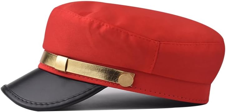 GRNUS Store Chauffeur Hat Newsboy Cap Peaked Beret Cap Classic Vintage Driver Costumes Hats Captain Sailor-Hat for Men Women - Image 2
